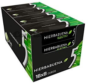Wrigley's Five Chicle sabor Menta grageas 16 x 8 cubos
