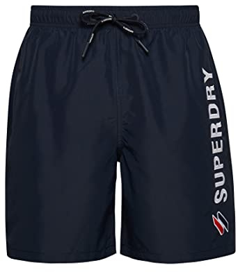 Superdry Herren Code Applque 19inch Swim Short W2 - Swim Shorts (1er Pack)