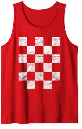 Kroatien Hrvatska Trikot Nationalflagge rot-weiß Kockasti Tank Top