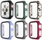 Haojavo 6er Pack Hard PC Schutzhülle für Apple Watch Serie 3/2/1 42mm, iWatch Hülle Mit Glas Displayschutz, schutzfolie gehärtetem Glas Gesamtblasenfreie Abdeckung für iWatch-Zubehör