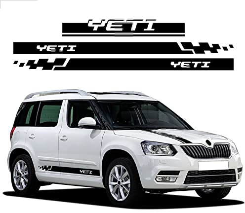 Racing Sport Car Styling Motorhaube Motorabdeckung Aufkleber Body Graphics Vinyl Seitenstreifen Rock Aufkleber, für Skoda Yeti Tuning Zubehör