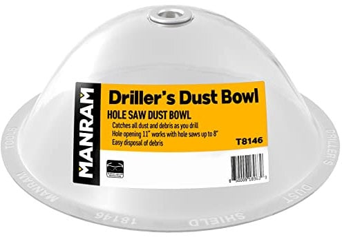 Manram Metal Hole Saw Dust Bowl - Compatible with Hole Saws Up to 8 - Dust Bowl for Installing Recessed Lights