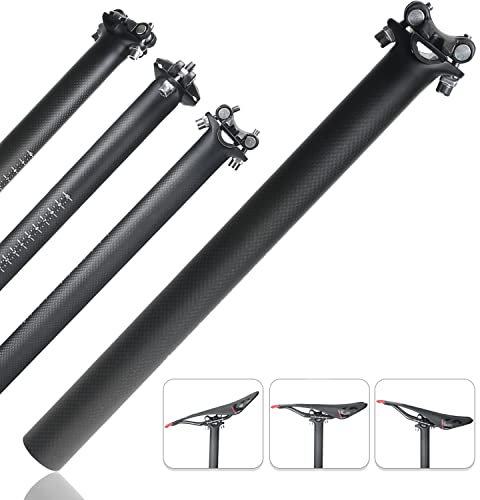 TPard Carbon Bike Sattelstütze 27.2/31.6 Ultraleicht Kohlefaser Fahrrad Sattelstütze Fahrrad Sattelrohr für Mountainbikes MTB BMX