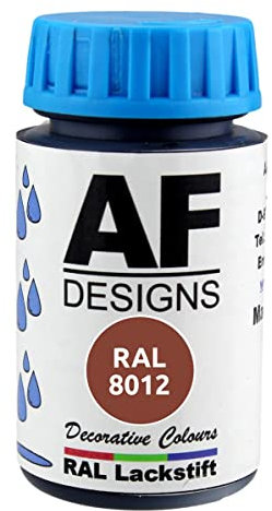 Alex Flittner Designs Lackstift RAL 8012 ROTBRAUN glänzend 50ml Holz Metall Möbel Bad Retuschierlack Reparaturlack