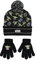 Star Wars Mandalorian Jungen Beanie & Handschuhe Set, Schwarz, Einheitsgröße