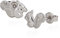 NKlaus Paar Ohrstecker Eichhörnchen 925 Silber anlaufgeschützt 8x11mm kleine Ohrringe 9723