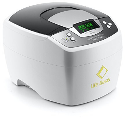 Nettoyeur Ultrasons 2L 160W, LifeBasis Bac a Ultrason en Acier Inox avec Minuterie 1–30 min, Fonction Dégazage et Chauffage à 60°C pour Bijoux, Lunettes, Instruments, Laboratoire