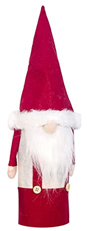 Btruely Bierflaschen Zinndeckel Weihnachtsschmuck Stoff Weihnachten gesichtsloser Mann Weinset Kreatives Sektflaschenset Flaschenverschluss Glasflasche (C, One Size)