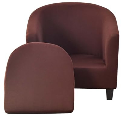 JUNLEBUYI Sesselschoner Sesselüberwurf Mit Elastisch Stretch Husse, Club Chair Schonbezug Sofabezug 2-teiliger Sesselbezug Sesselhusse Für Clubsessel Loungesessel Cocktailsessel (6#)