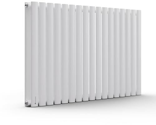 Blumfeldt Badheizkörper, Design Heizkörper Flach, Sparsamer Flachheizkörper Vertikal, 1445 Watt Warmwasser Wandheizkörper für Badezimmer & Wohnzimmer, Leiser Vertikal Heizkörper mit Thermostat