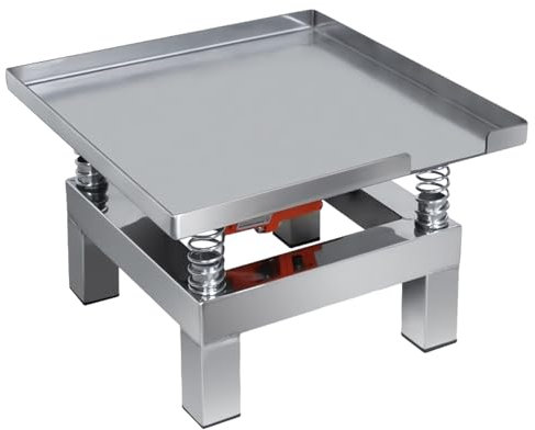 DRUXTO Beton-rütteltisch, Vibrationsprüfstand-Test mit Einem Gewicht von 20–30 Kg, Block-vibrationsplattform, Mini-rütteltisch Aus Edelstahl Zum Entfernen von Blasen Und Schütteln 50 * 50