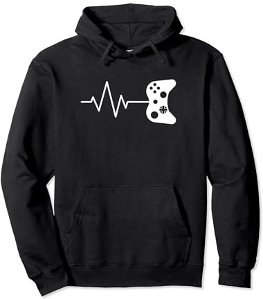 Heartbeats Gamer Video Games Joystick Funny Joystick Signs Pullover Hoodie