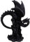 MystiCalls Drache schwarz auf Fels - Fantasy Gothic Drache Figur