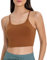 Lemedy Gepolsterter Sport-BH für Damen, Fitness, Workout, Laufshirt, Yoga, Tanktop, dunkelorange, X-Groß