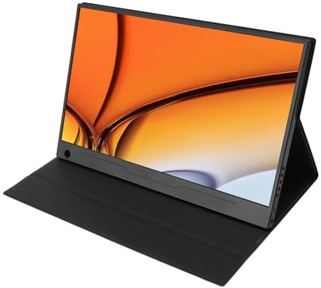 Moniteur Portable 14 Pouces, 1920 X 1080p 60 Hz, Extension de Moniteur pour Ordinateur Portable avec Béquille, écran D'affichage Ultra Fin Double Type C Mini HDMI IPS Plug and