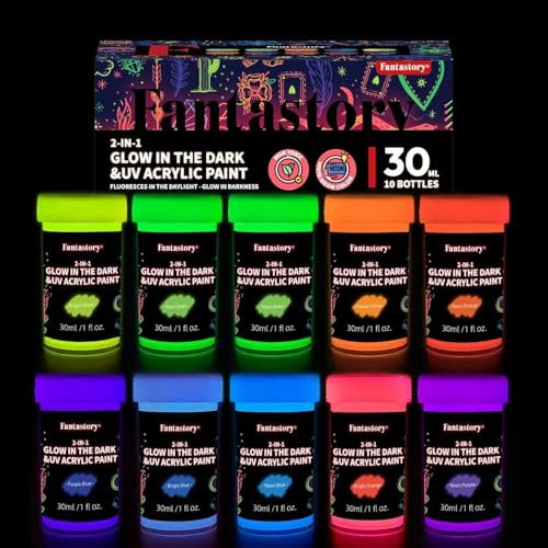 Fantastory Juego de pintura acrílica, 30 ml x 10 botellas