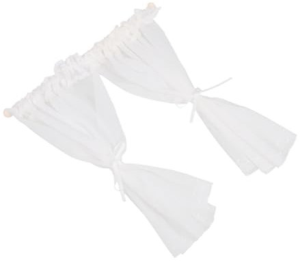 KONTONTY Miniatur Haus Vorhang Fensterzubehör Für Puppenhaus Miniaturvorhang Für Puppenhaus-Szene Puppenhaus-Dekoration Möbelzubehör Für Mini-Haus