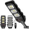 JESLED Luz Solar Exterior, 60W, Lámpara Solar para Exterior, Detector de Movimiento, 6500K, IP65 Impermeable, Proyector Solar para Calles, Patios, Garajes y Jardines, Paquete de 1