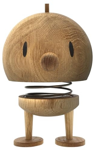 Hoptimist Bumble, Holzdeko, Wackelfigur & Glücksbringer aus Holz, Deko Skandinavisch, Deko Wohnzimmer, Büro & Schreibtisch, Tolle Kleine Geschenke, 15 x 15 x 23 cm, X-Large, Oak