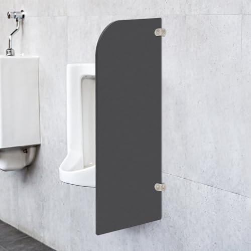 Urinal Trennwand, WC Schamwand Wandmontage Urinaltrennwand Pissoir Urinalwand WC Sichtschutz Urinal Wand 90x40cm (Schwarz, B)