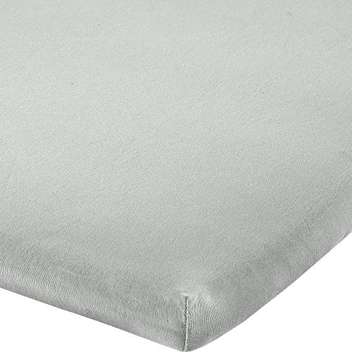 Erwin Müller Topper-Spannbettlaken Murnau Single-Jersey - Silber Größe 140x200 cm - 160x200 cm - bis 10 cm Höhe geeignet, atmungsaktiv, strapazierstark