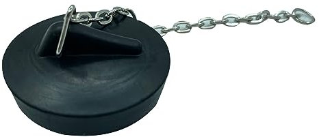 Zxfdsfdbnm Tapón de goma universal para bañera con cadenas, práctico tapón de goma para bañera, para cocinas y baños, 40 mm, duradero