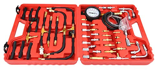 Universal Fuel Pressure Gauge Tester for Petrol and Injection Pumps - Diagnostic Tool Kit for Fuel Pump Testing and Metering