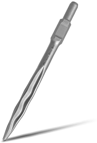 MonkeyKingBar- 16 Hex Chisel Self-Sharpening Bull Head Chisel-Wavy Grain Groove (30MM) Shank Electric Jack Hammer Drill Bits to Chipping Concrete