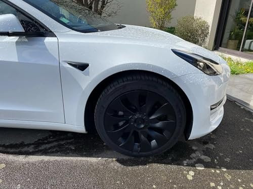 Radzierblenden Tesla Model 3, Turbine Design für 18 Zoll Felgen, 4er Set, Schwarz