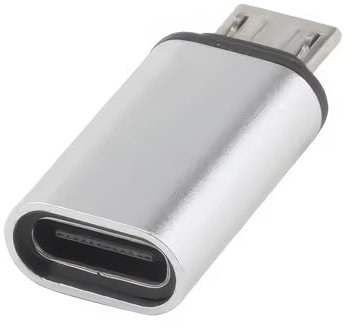 CABLEPELADO Adaptateur USB C femelle vers micro USB mâle | Convertisseur USB C vers Micro USB | Vitesses de transfert de données jusqu'à 480 Mbps | Transfert de données | Argent