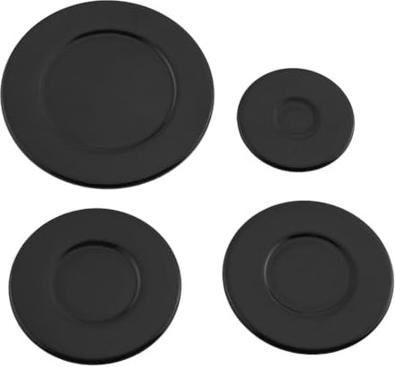 Goufride 4 Pcs Cooker Hob Gas Burner Cap 55mm 75mm 100mm for Oven Gas Hob Burner Crown Flame Cap Kitchen Accessories Concave