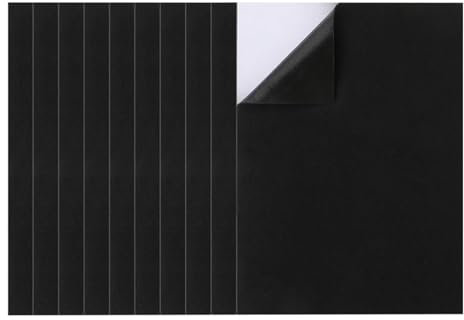 DAAIZIII 10 Stück 210 * 300 * 3mm Moosgummi Schwarz,Moosgummi Selbstklebend,Schaumstoff,Schaumstoff Selbstklebend,Selbstklebende Schaumstoffplatte,Eva Mit Kleberücken Für Möbel,Bastelarbeiten