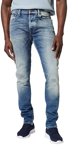 G-STAR Herren 3301 Slim Jeans, Mehrfarben (Faded new Moon Restored 51001-C052-H443), 31W / 34L