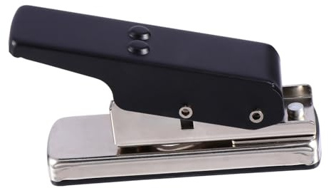 Gitarrenplektrum Locher aus Eisen für Plastikplatten und Karten, Schwarz | Einfach zu Bedienen, Macht Eigene Picks aus Hartplastik, Zubehör für Gitarrenliebhaber, 1 Stück