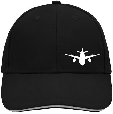 Huuraa Cappy Mütze Flugzeug Flieger Geschenk | Baseballkappe Basecap Kappe Geschenkidee Unisex Baseball Cap