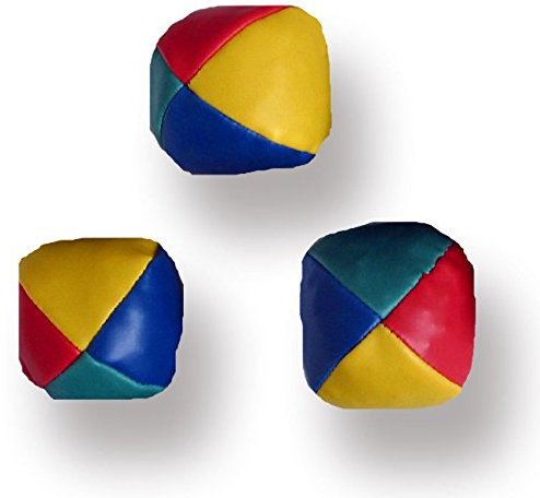 3 x Multi-Coloured Juggling Balls - LEARN TO JUGGLE