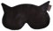Leschi SCHLAFMASKE lichtdicht für erholsamen Schlaf/Augenmaske mit Kühlkissen/Schlafbrille kühlend und wärmend, Baumwolle/Reisegeschenk für Frauen, Kinder, Mädchen/Katze Luna, schwarz