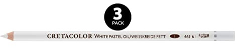 Cretacolor White Chalk Oil Pastel Pencil Pack 2+1