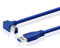 Cable USB 3.0 USB-A a USB-B USB 3.0 tipo A macho a B macho de 90 °, 60 cm