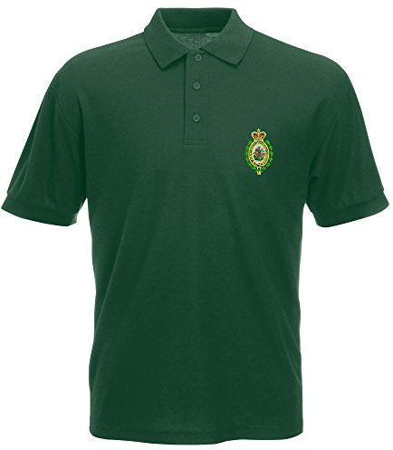 Pineapple Joe's Royal Regiment of Fusiliers Embroidered Polo - Bottle Green - X Large