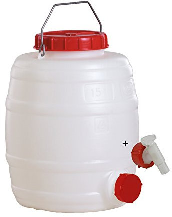 Graf Getränkefass Rund 15 Liter mit Auslaufhahn NW 15