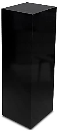 STEMA Seyfried Dekosäule, Podest in 3 Größen (70x25x25 cm, Schwarz Hochglanz) Blumensäule, Blumenständer