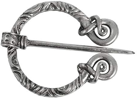 P Prettyia Ringfibel Fibel Brosche Wikinger Gewandschmuck Schalnadel Fibel Wikingerschmuck, Zinklegierung - Antikes Silber 4