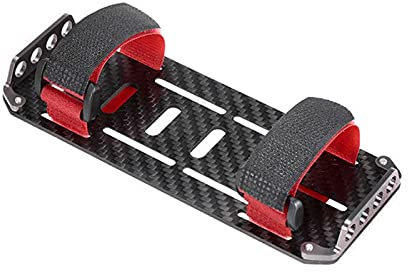 VGEBY1 Battery Mount Plate, 1/10 RC Crawler Car Quick Release Carbon Fiber Plate Battery Plate Adapter with Electricity Tester