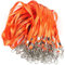 Orange Lanyards Schlüsselband für Ausweise, flach, mit Ausweis-Clip mit J-Haken, Orange, 100 Stück