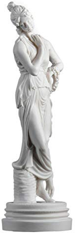 BeautifulGreekStatues Persephone Göttin der Unterwelt Frühlingszeit Blumen & Vegetation Statue 30 cm Alabastergrün 30 cm Höhe 895 g