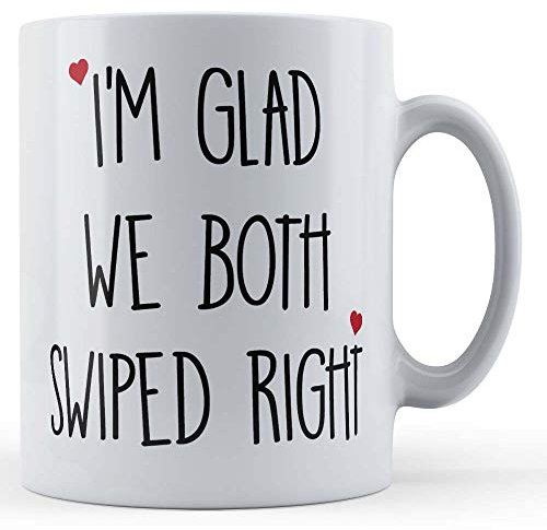 Father Fox - Boyfriend, Girlfriend, Valentines, I'm Glad We Both Swiped Right - Gift Mug, Ceramic, 11fl.oz.