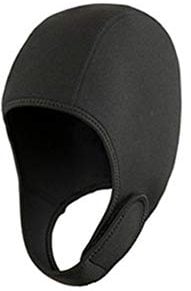 Stecto - Gorro de buceo de neopreno ajustable para surf, buceo, kayak, rafting, protección térmica, esnórquel, natación, SO06400022_BLAC1_ZR, negro