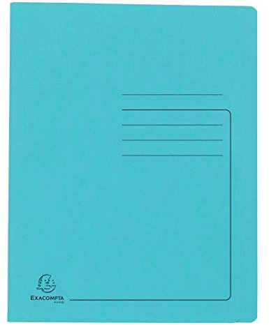 Exacompta - Ref. 39986E – Karton mit 25 Dokumentenmappen Iderama aus Hochglanzkarton 355 g/m² – FSC®-zertifizierte Mappe – Maße 24 x 32 cm für Dokumente im Format A4 – Farbe türkis