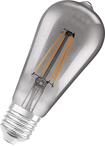 LEDVANCE Smarte LED-Lampe mit Bluetooth Mesh Technologie, Sockel E27, Dimmbar, Warmweiß (2700K), ersetzt Glühlampen mit 44 W, steuerbar mit Alexa und Google, BT Filament Edison Dim, 1er-Pack